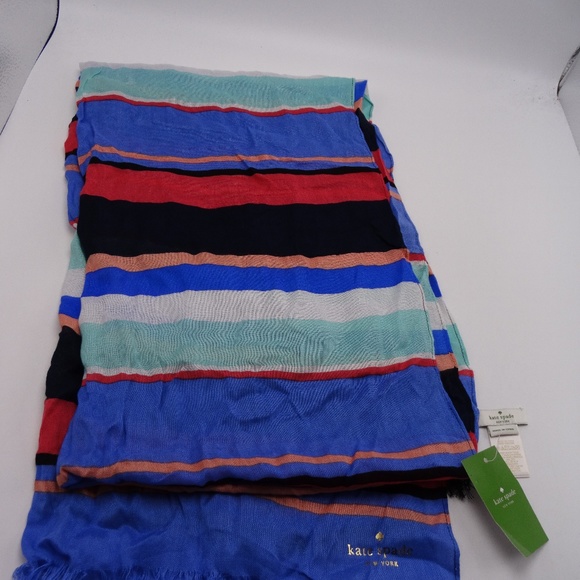 Kate Spade New York World Map Silk Oblong Scarf - Picture 3 of 4